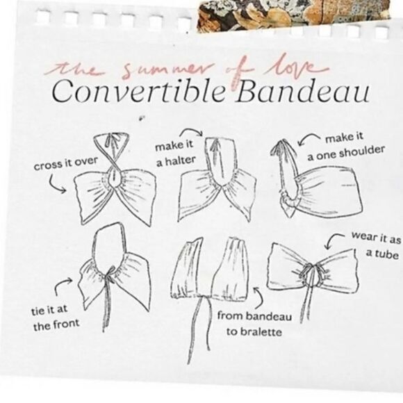 NWOT Free People Cropped Convertible Bandeau White Cotton Feminine L Top Chic - Picture 4 of 12